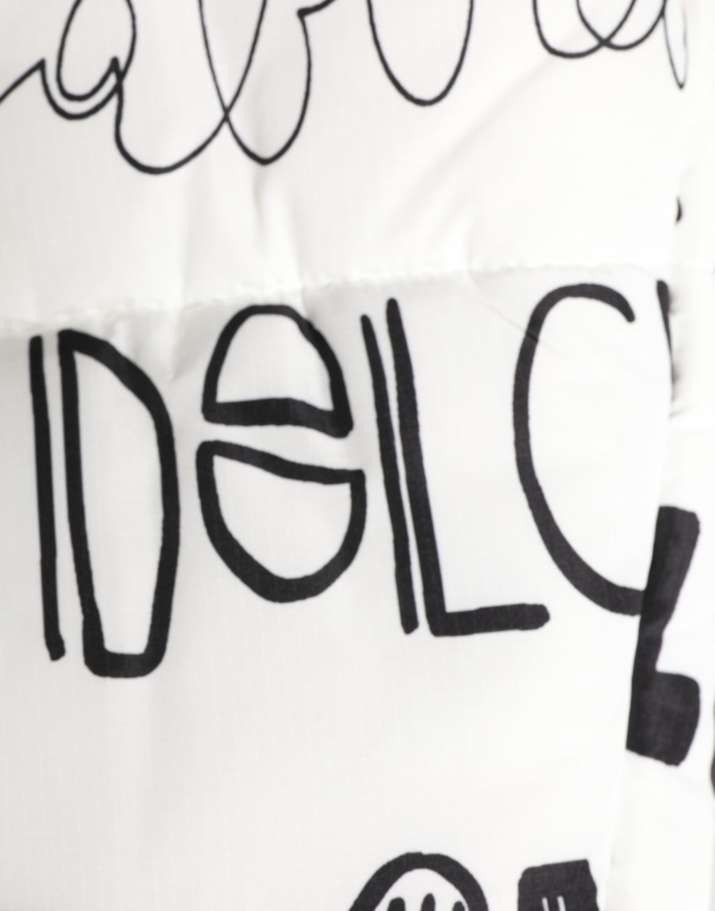 White Logo Print Whole Head Wrap Capello Hat