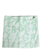 Men White Logo Print Nylon Neck Warmer Hat