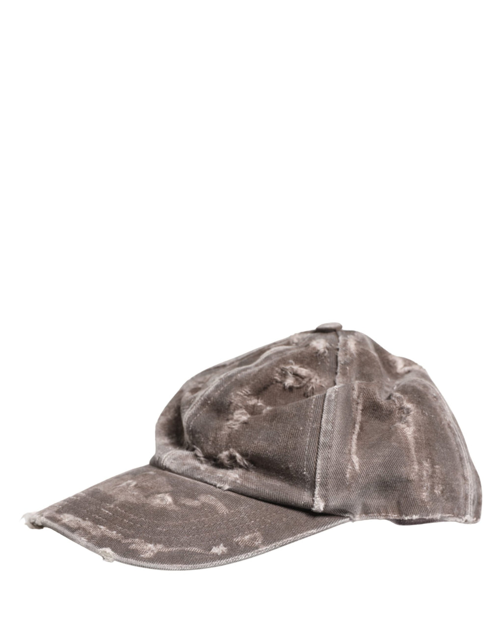 Men Brown Cotton Distressed Baseball Capello Hat