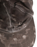 Men Brown Cotton Distressed Baseball Capello Hat