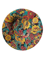 Men Multicolor Brocade Wide Brim Fisherman Capello Hat