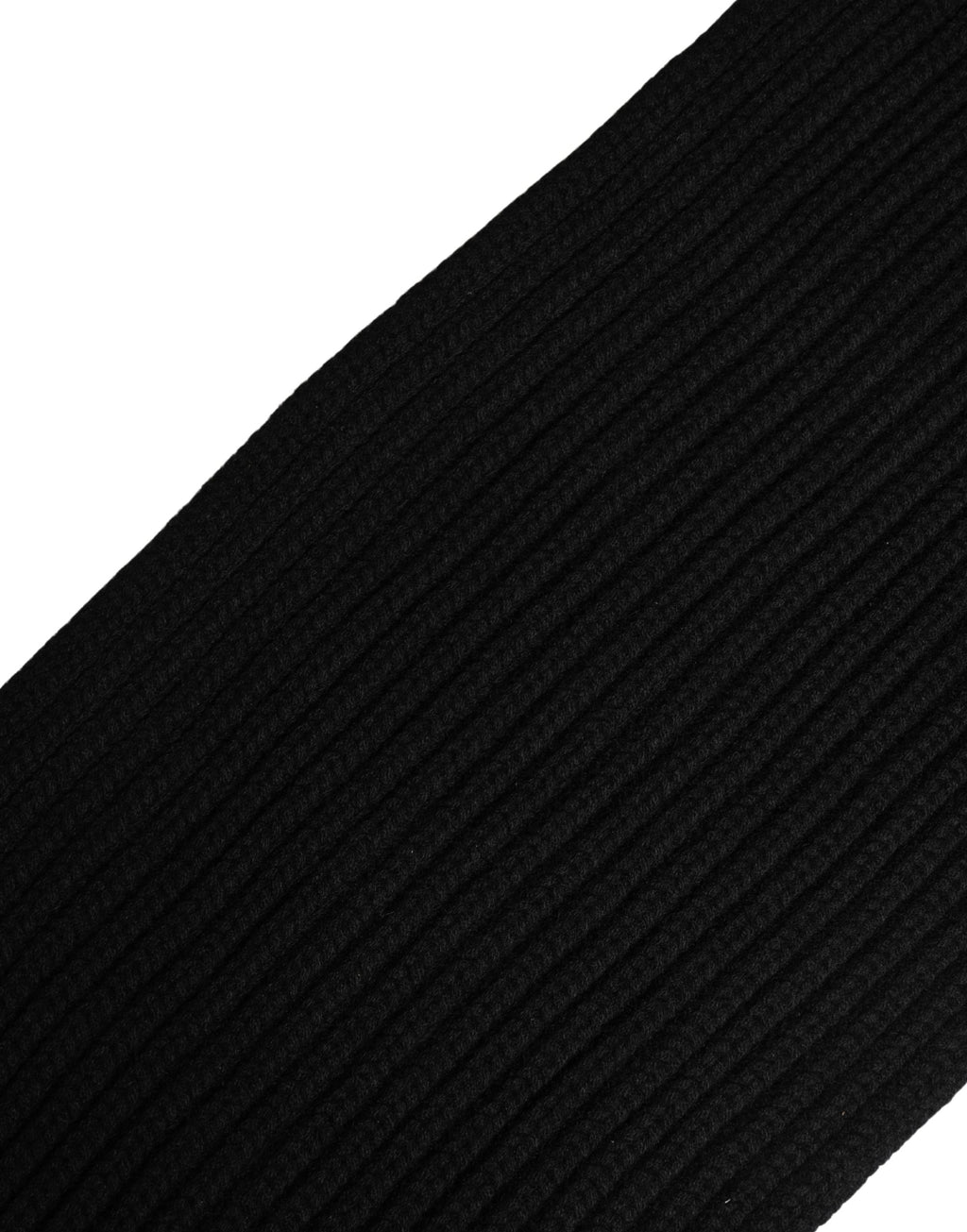 Black Cashmere Knitted Men Neck Warmer One Size Scarf