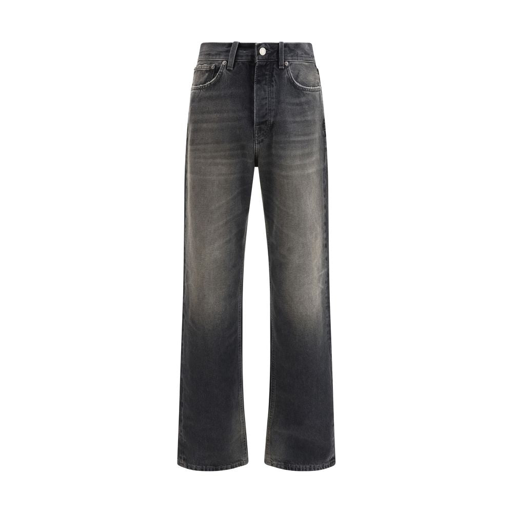 Black Cotton Relaxed Fit Jeans