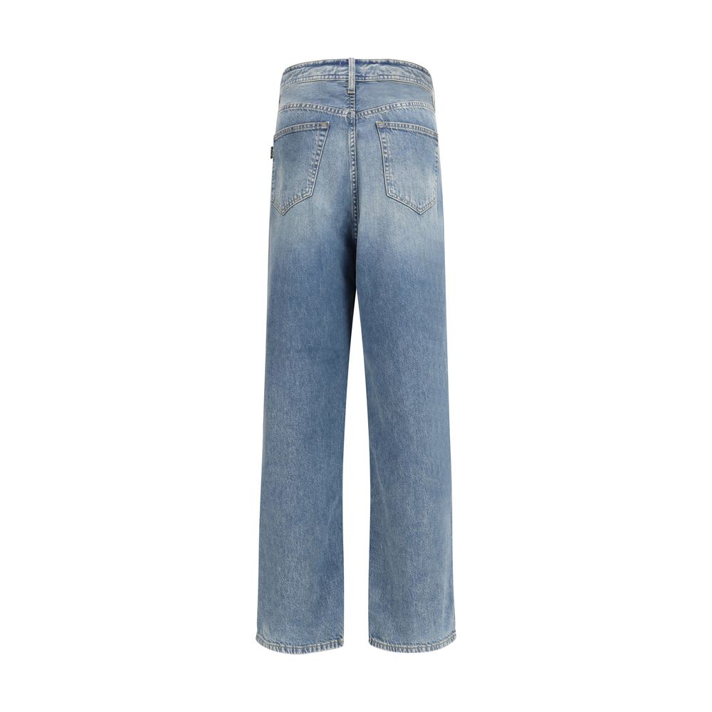 Blue Cotton Relaxed Fit Jeans