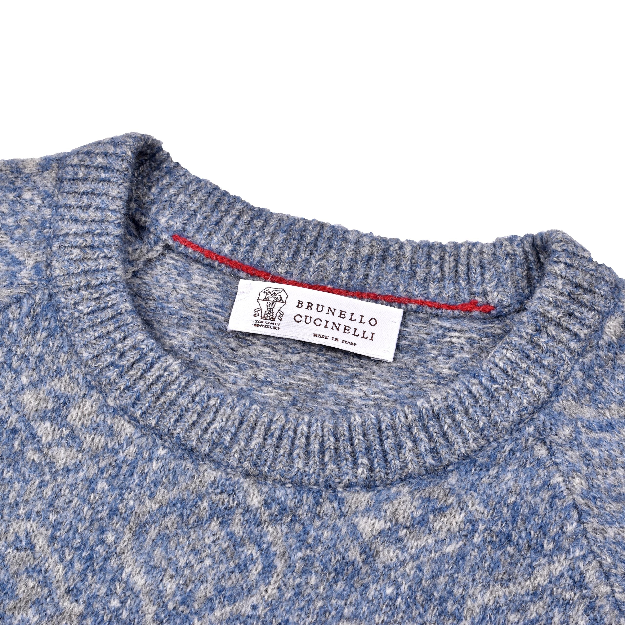 Blue Leather Sweatshirt