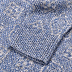 Blue Leather Sweatshirt