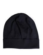 Black Cashmere Knitted Women Winter Beanie Hat