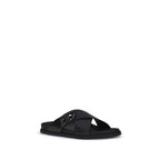 Black Calf Leather Bos Taurus Sandals