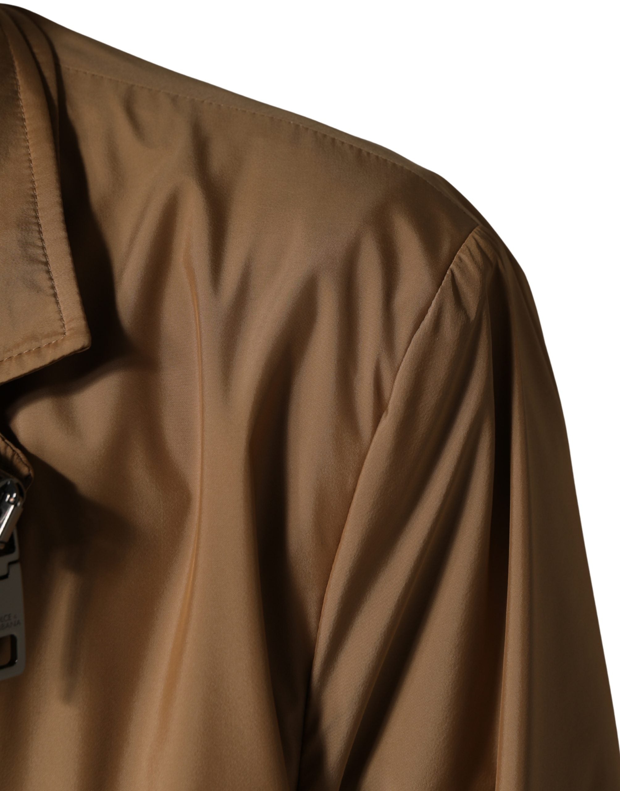 Brown Single Breasted Layered Coat Jacket