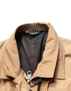 Brown Single Breasted Layered Coat Jacket