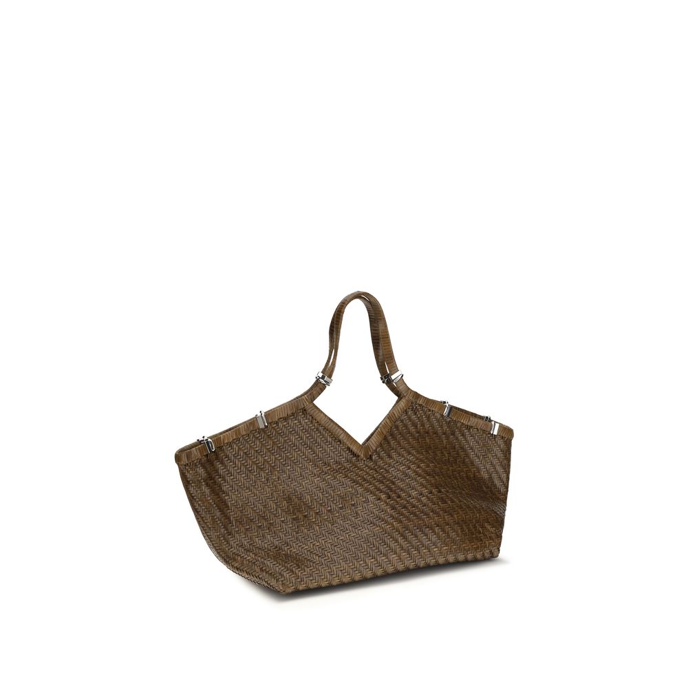 Bicolor Buffalo Leather Handbag