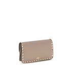 Beige Calf Leather Bos Taurus Wallet