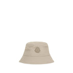 Beige Cotton Bucket Hat