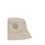Beige Cotton Bucket Hat
