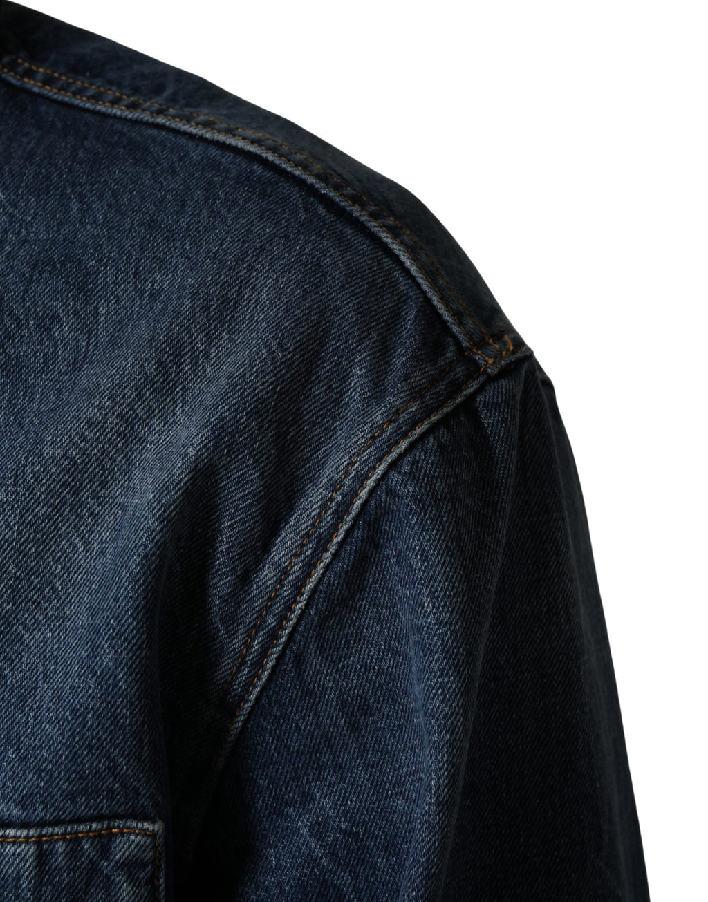 Black Blue Cotton Denim Blouson Men Jacket