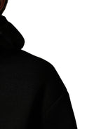 Men Black Hooded Full Zip Bomber Jacket