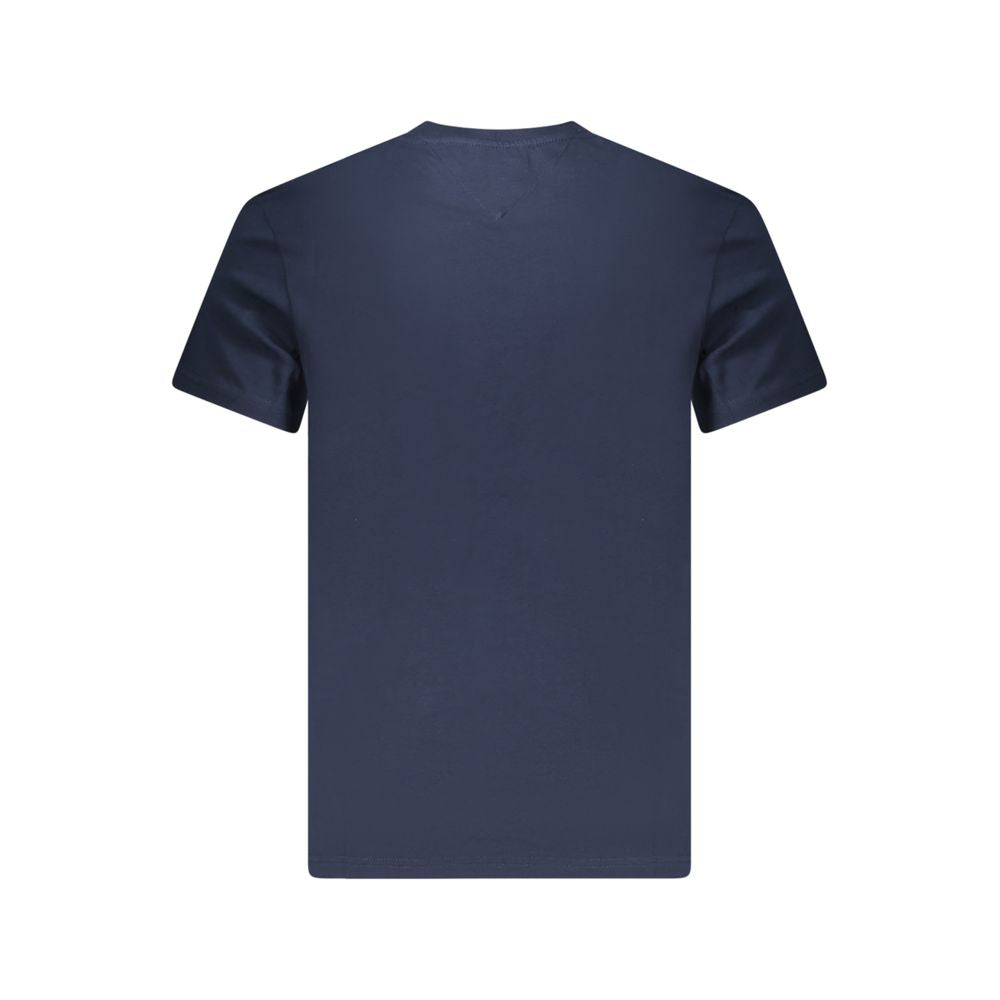 Blue Cotton Men T-Shirt