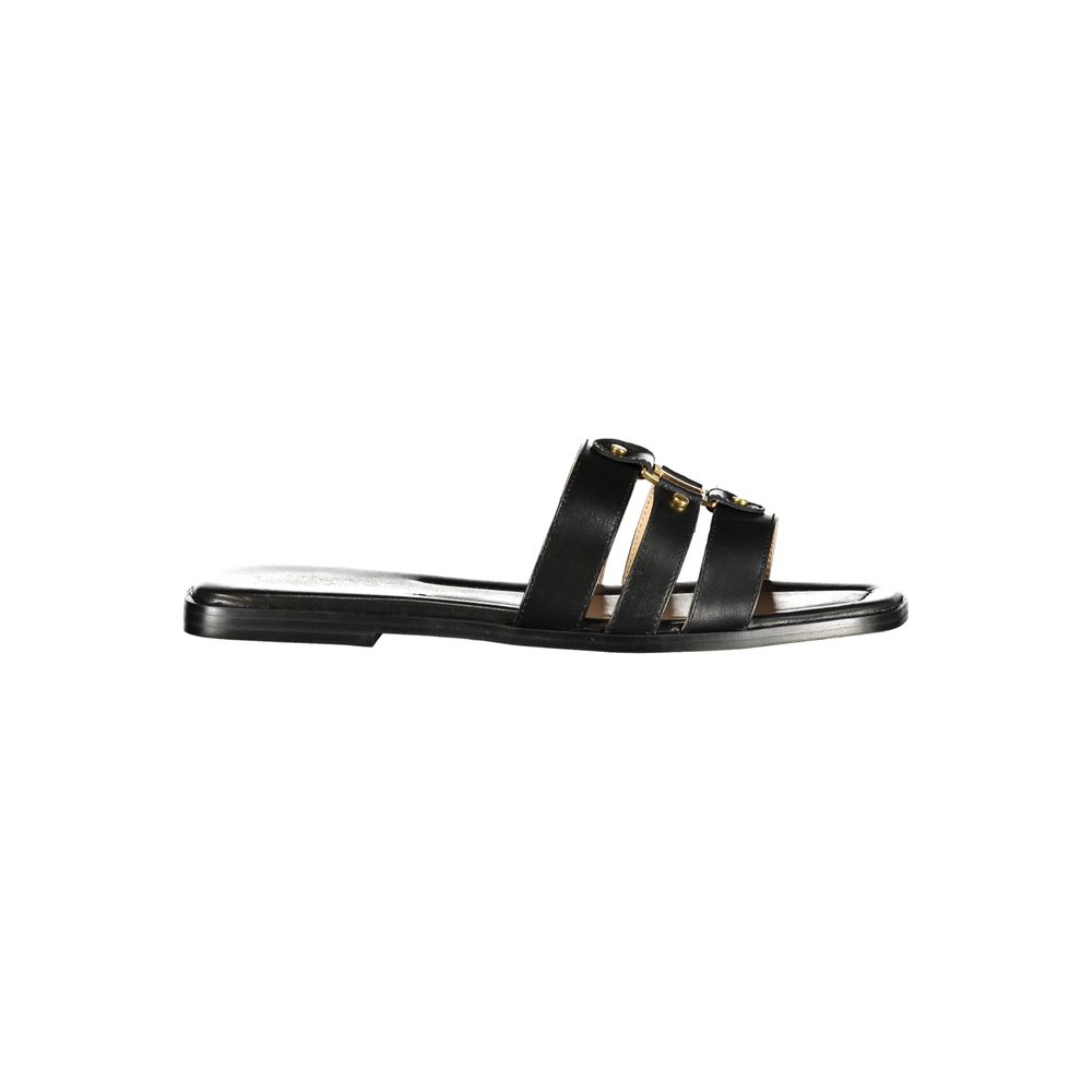 Black Leather Women's Sandal
