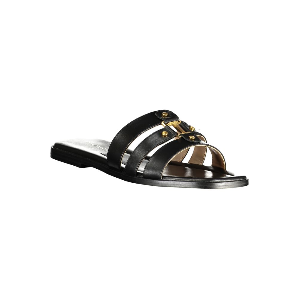 Black Leather Women's Sandal