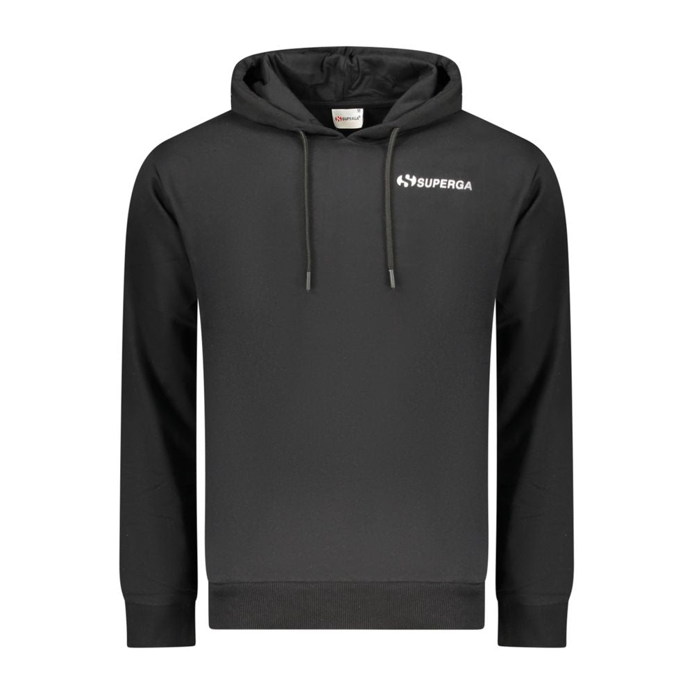 Black Cotton Men's Hoodie