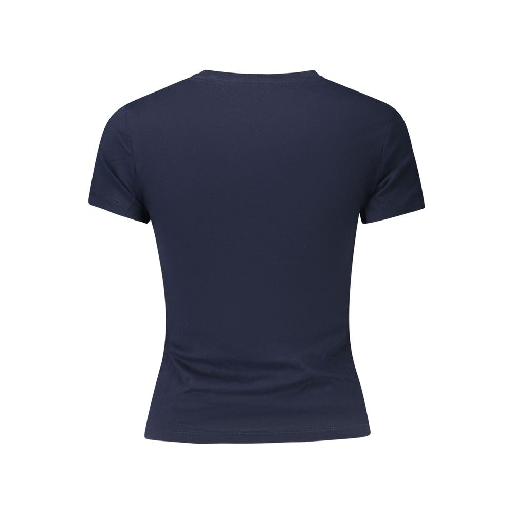 Blue Cotton Women T-Shirt