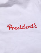 White Logo Embroidery Cotton Men Crew Neck T-shirt