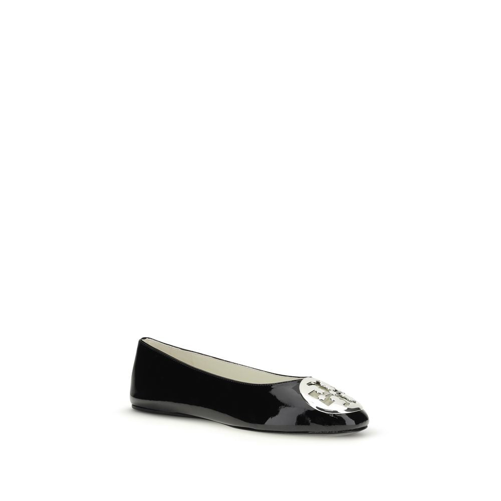 Black Calf Leather Bos Taurus Ballet Flats