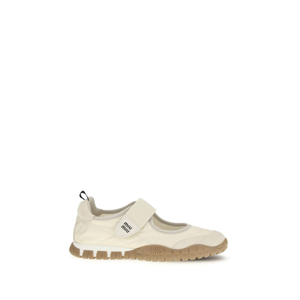 Beige Recycled Polyamide Ballet Flats