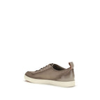 Beige Calf Leather Bos Taurus Low Top Sneakers