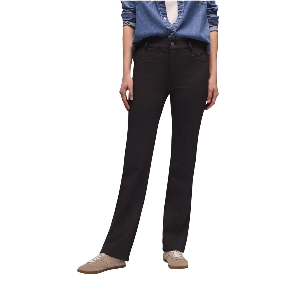 Black Polyamide Bootcut Jeans