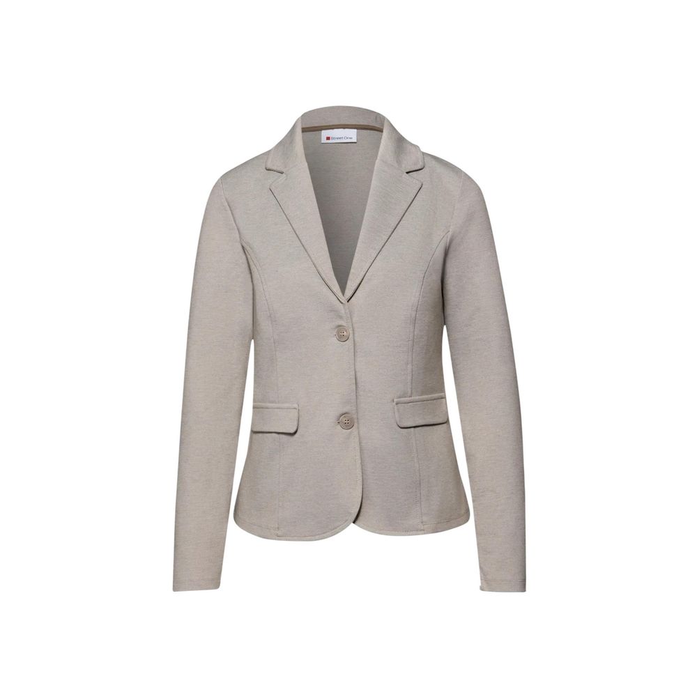 Beige Polyacrylic Blazer
