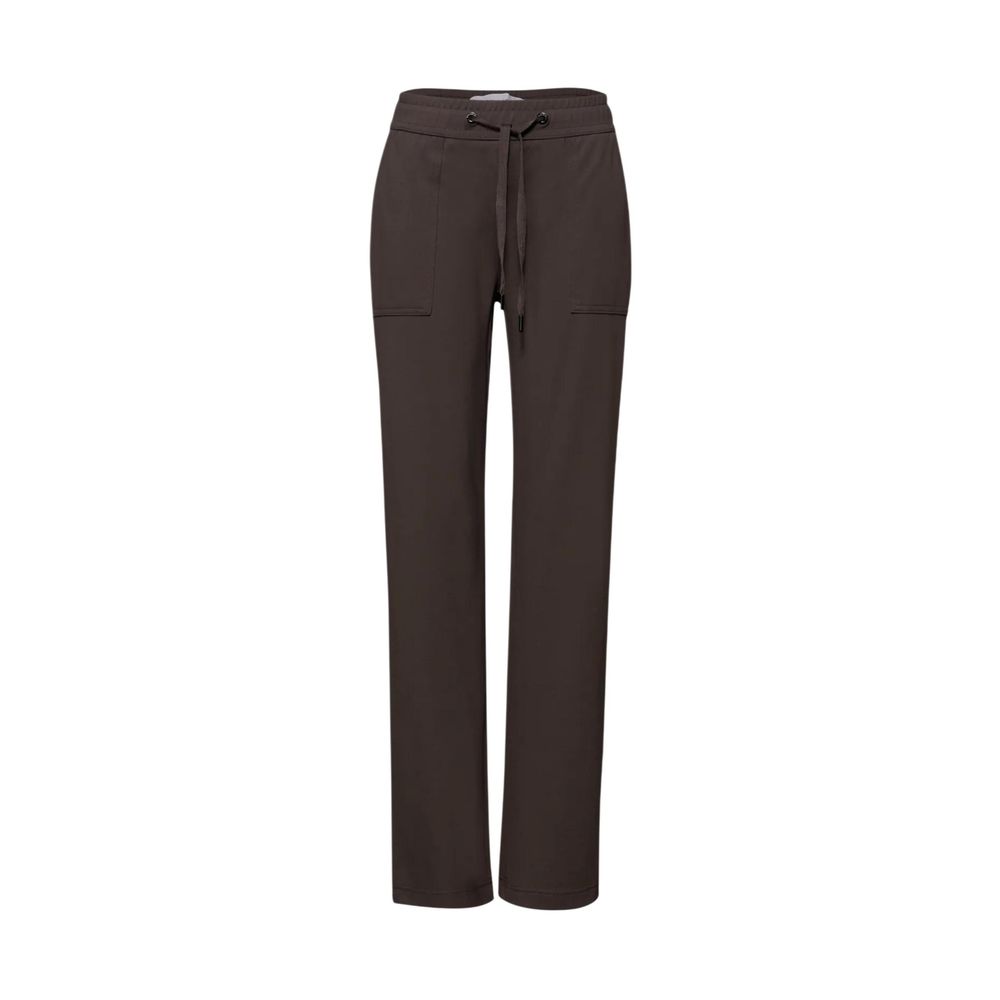 Brown Viscose Casual Pants