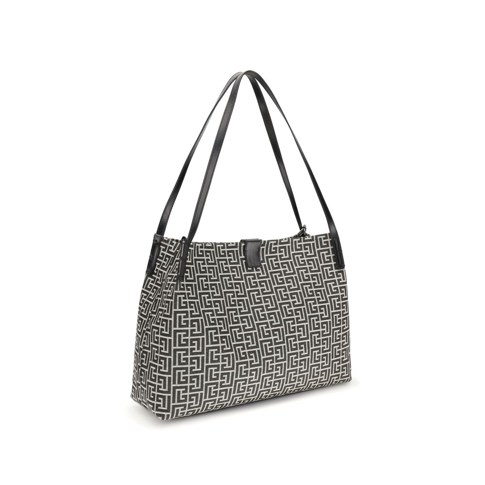 Black Cotton Shoulder Bag