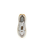 White Calf Leather Bos Taurus Athletic Sneakers