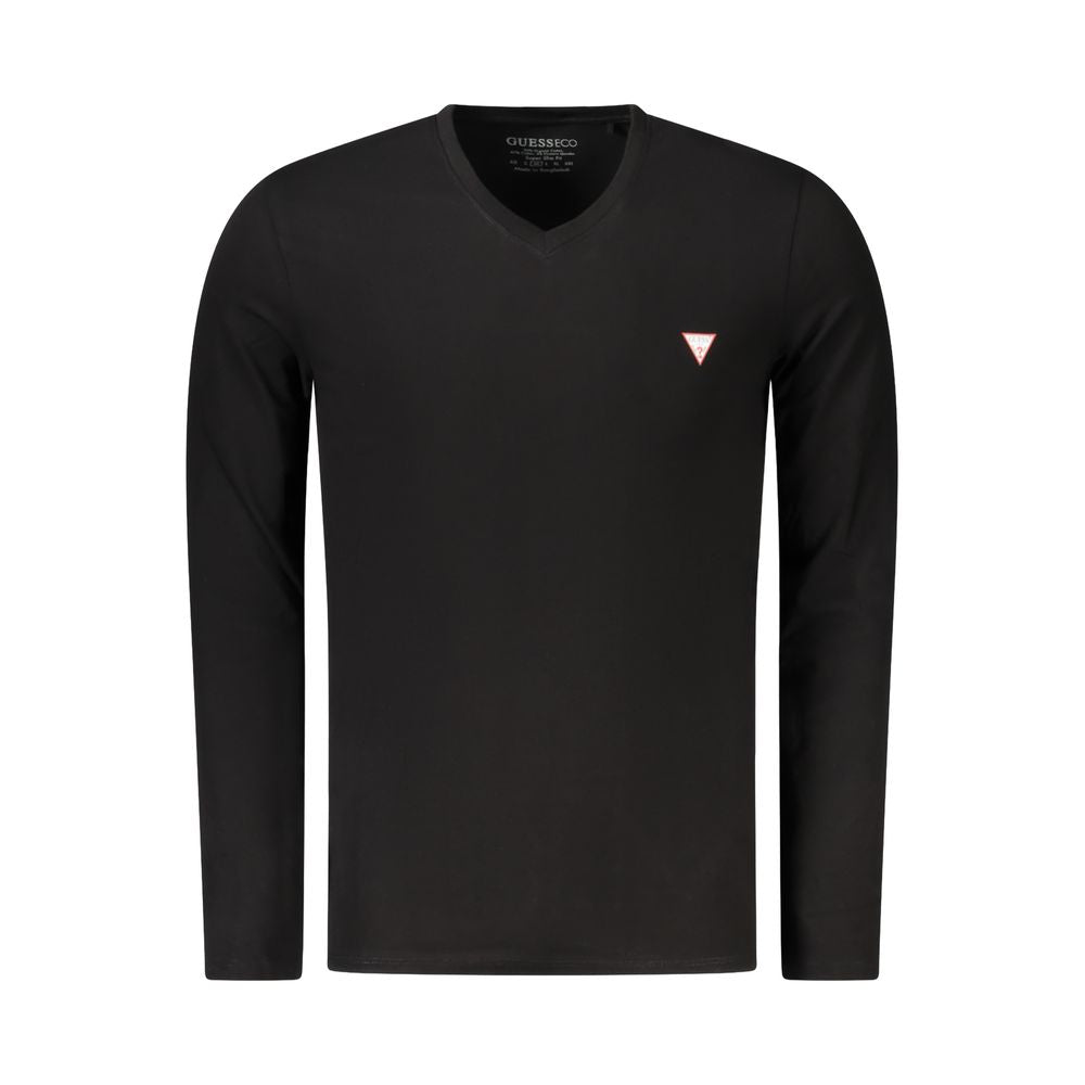 Black Cotton Men T-Shirt