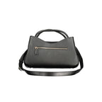 Black Polyurethane Women Handbag
