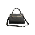 Black Polyurethane Women Handbag