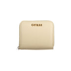Beige Polyurethane Women Wallet