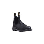Black Leather Flat Boots