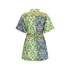 Multicolor Linen Casual Dress