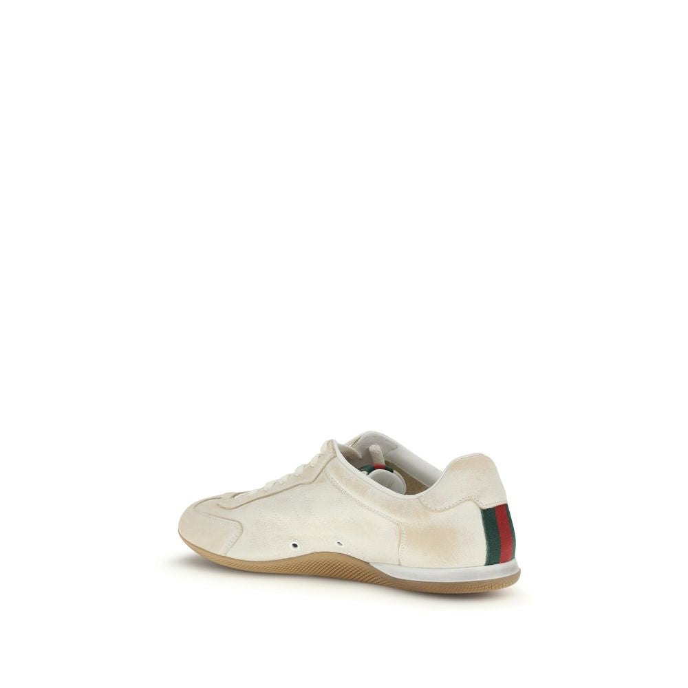 White Calf Leather Bos Taurus Low Top Sneakers