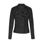 Black Polyethylene Biker Jacket