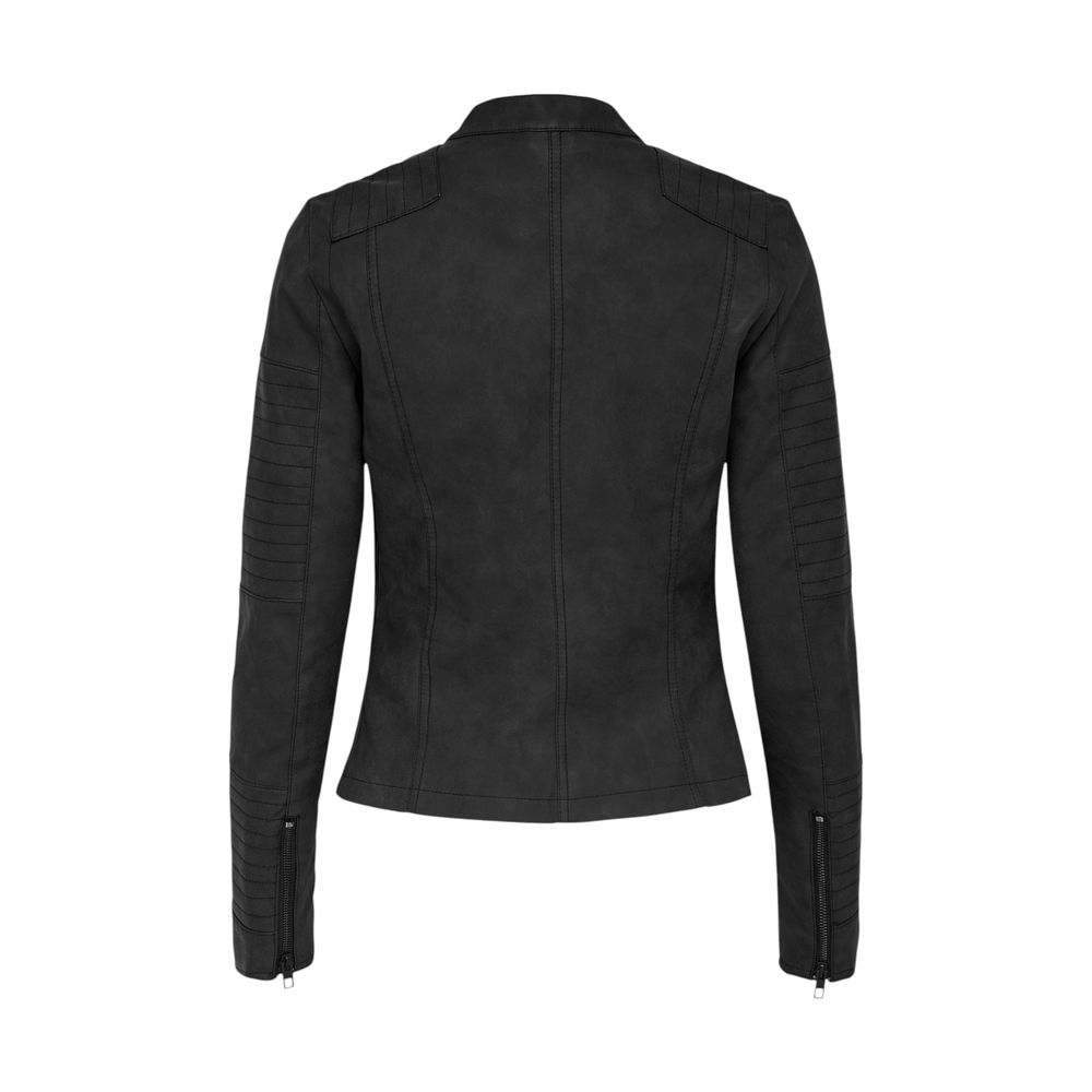 Black Polyethylene Biker Jacket
