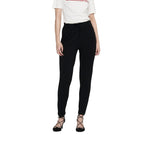 Black Viscose Casual Pants