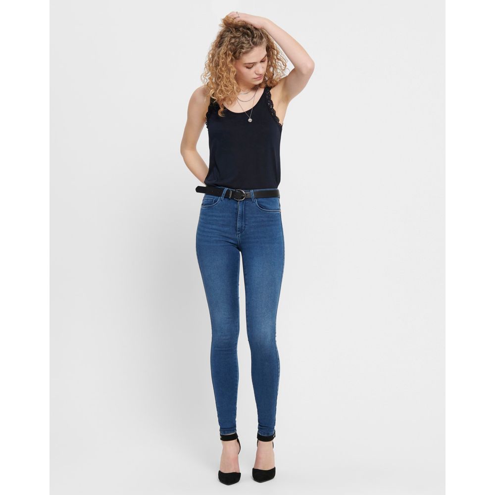 Light Blue Cotton Skinny Jeans