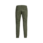 Green Cotton Skinny Pants