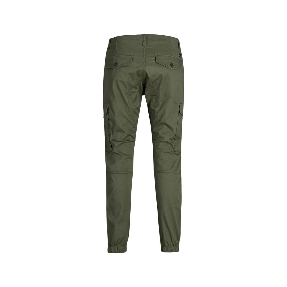 Green Cotton Skinny Pants