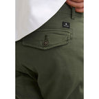 Green Cotton Skinny Pants