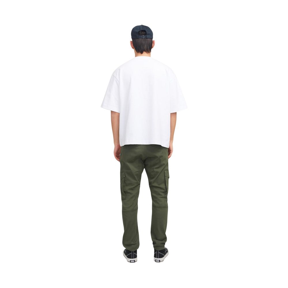 Green Cotton Skinny Pants