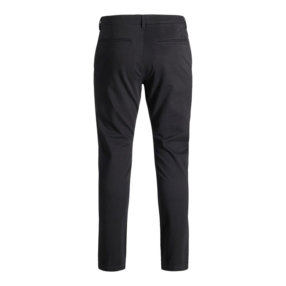 Black Cotton Casual Pants